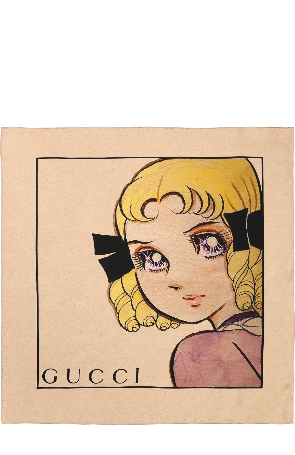 Шелковый платок с принтом GUCCI, арт. 535086/3G001, фото 3