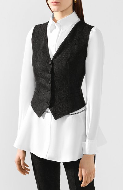 Жилет DOLCE & GABBANA черного цвета по цене 74950 руб., арт. F79H5T/FJRCM, фото 3 Жилет DOLCE & GABBANA, арт. F79H5T/FJRCM, фото 3