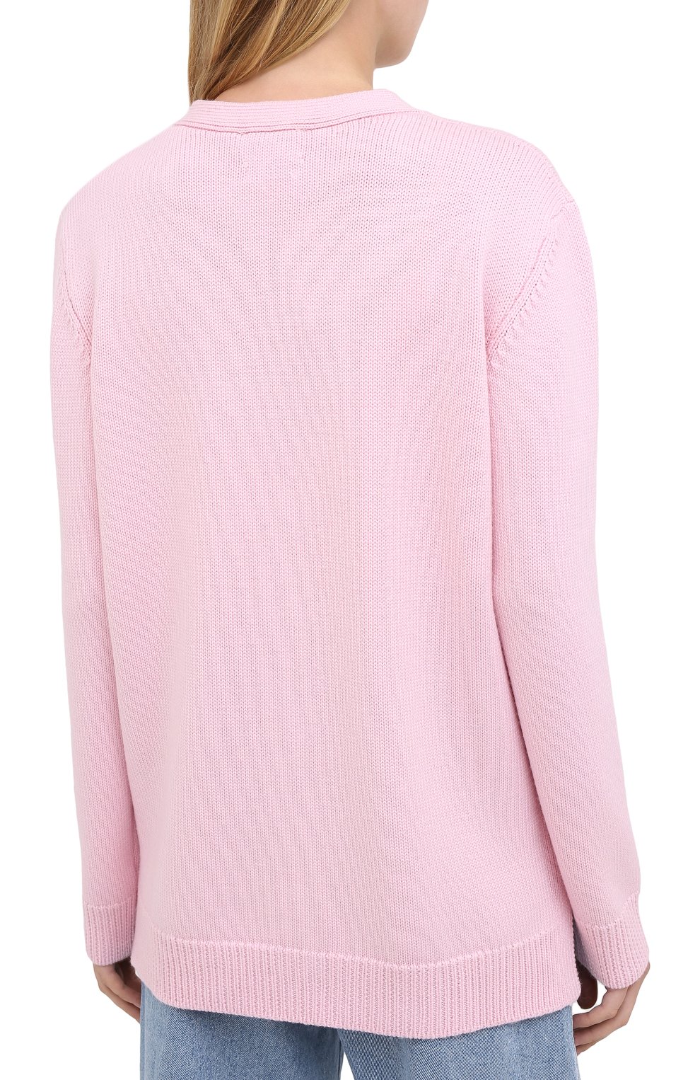 Шерстяной кардиган GANNI розового цвета по цене 32950 руб., арт. K1370, фото 4 Шерстяной кардиган GANNI, арт. K1370, фото 4