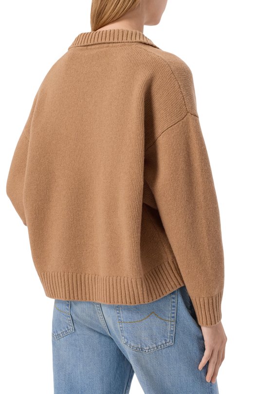 Шерстяной свитер Weekend Max Mara AGRE Бежевый  AGRE Фото 4