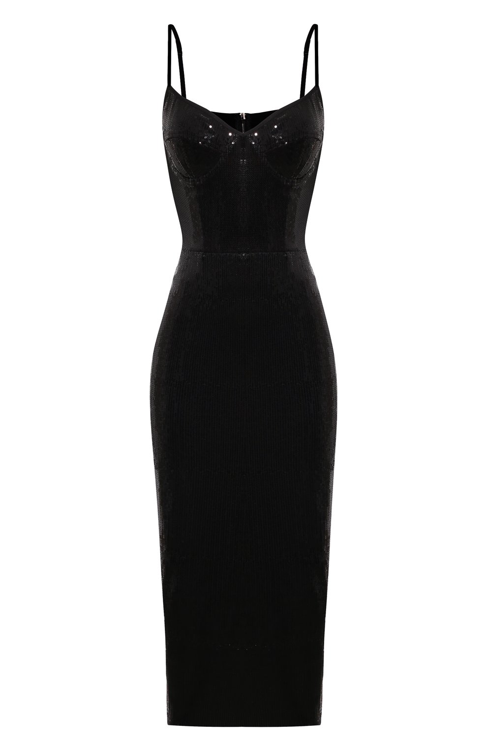 Платье с отделкой пайетками SASHA KIM черного цвета по цене 89000 руб., арт. УТ-00001637, фото 1 Платье с отделкой пайетками SASHA KIM, арт. УТ-00001637, фото 1