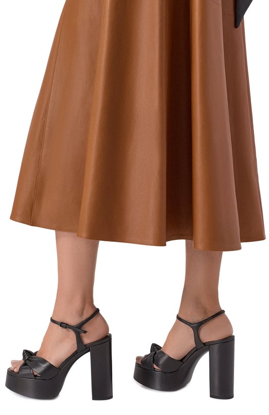 Кожаные босоножки Bianca Saint Laurent 606713/1N800 Чёрный  606713/1N800 Фото 2