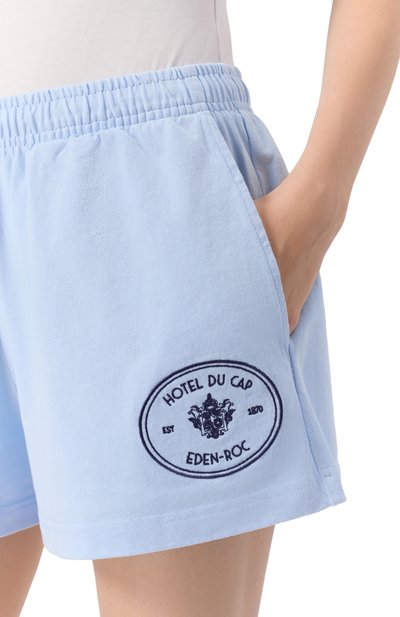Хлопковые шорты sporty & rich x hotel du cap-eden-roc SPORTY AND RICH, арт. SH03760666BL90, фото 5