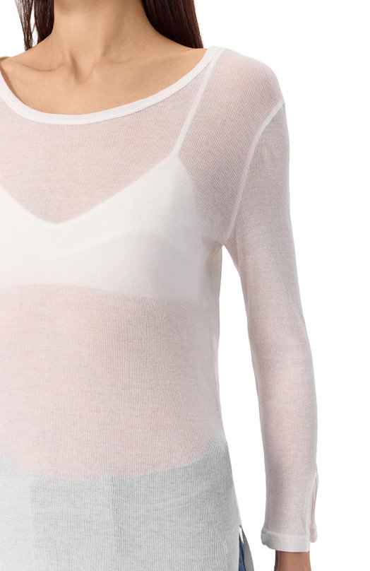 Хлопковый лонгслив Ann Demeulemeester B0012885/FA434 Белый  B0012885/FA434 Фото 5