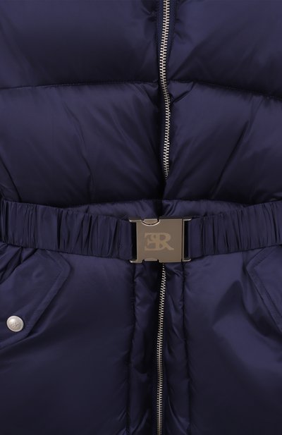 Утепленное пальто ERMANNO SCERVINO темно-синего цвета по цене 32350 руб., арт. SFGB034C, фото 3 Утепленное пальто ERMANNO SCERVINO, арт. SFGB034C, фото 3