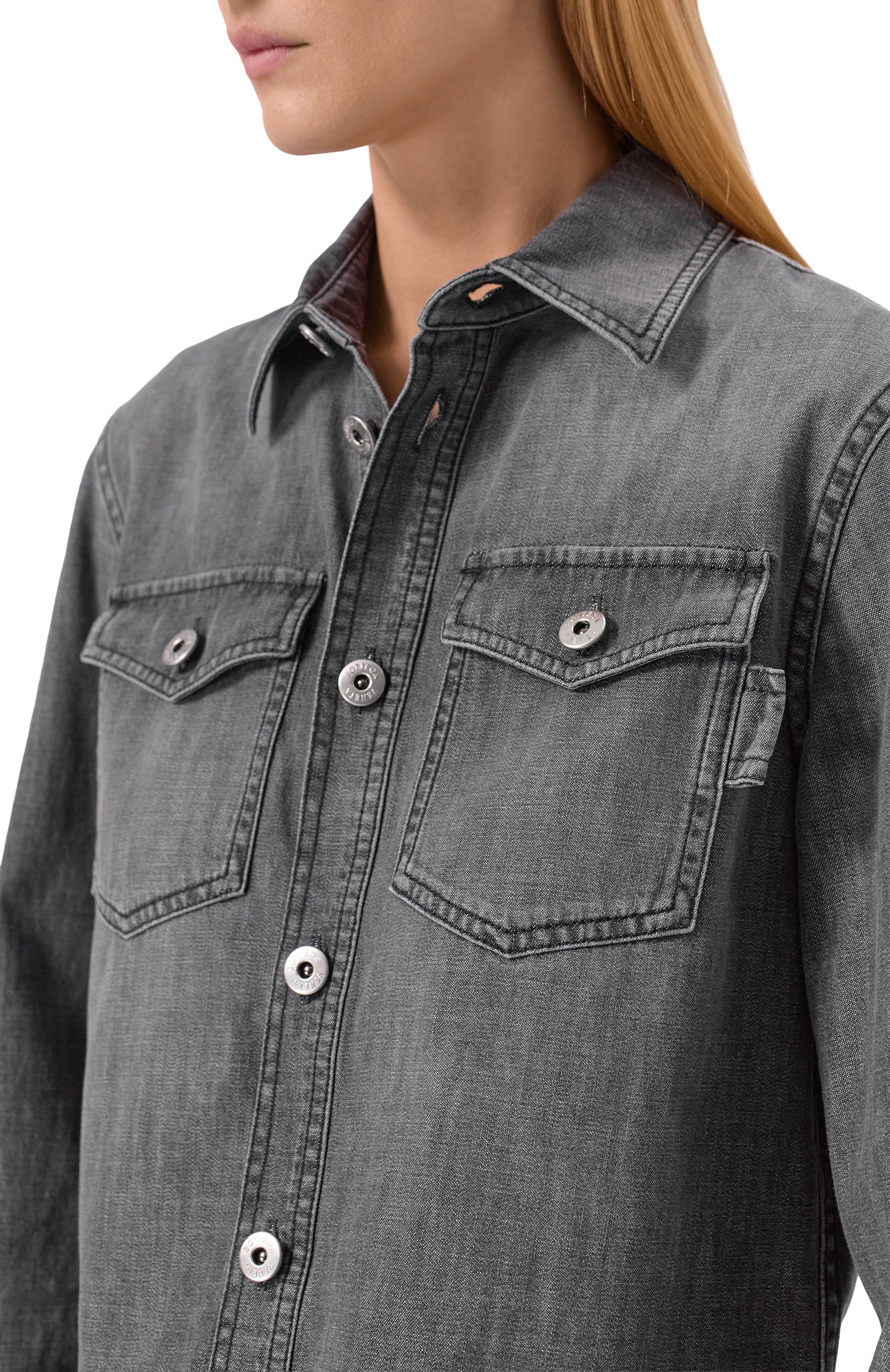 Джинсовая рубашка BOTTEGA VENETA, арт. 841034/V5S00, фото 5