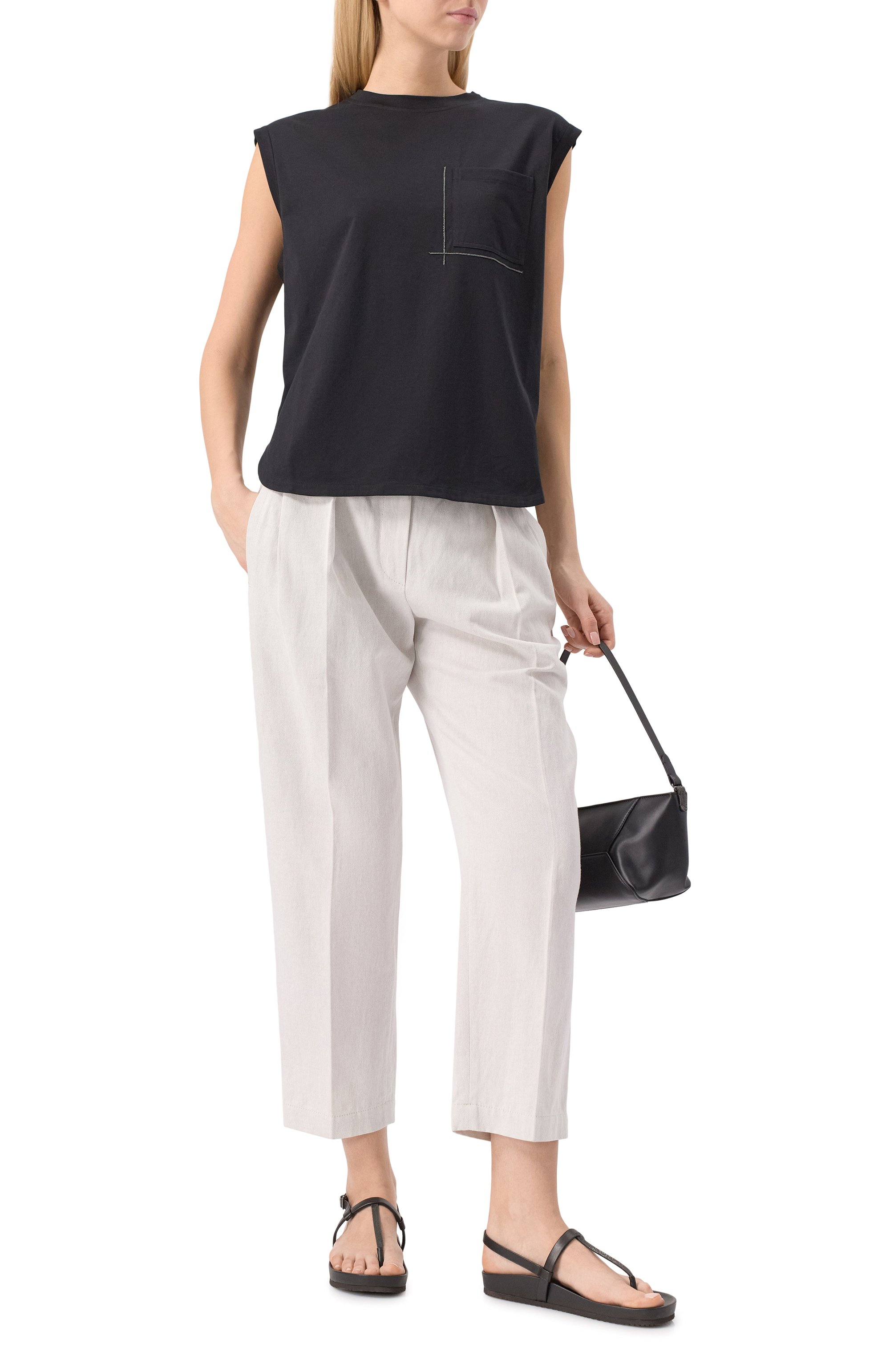 Хлопковая футболка BRUNELLO CUCINELLI, арт. M0T81HA830, фото 2