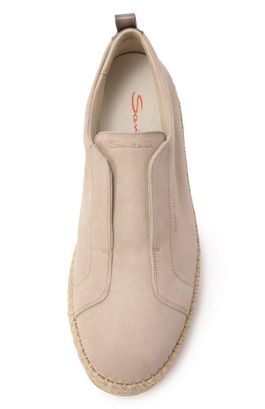 Замшевые эспадрильи Cleanic Santoni MBCG22091PBTTAYX Бежевый  MBCG22091PBTTAYX Фото 6