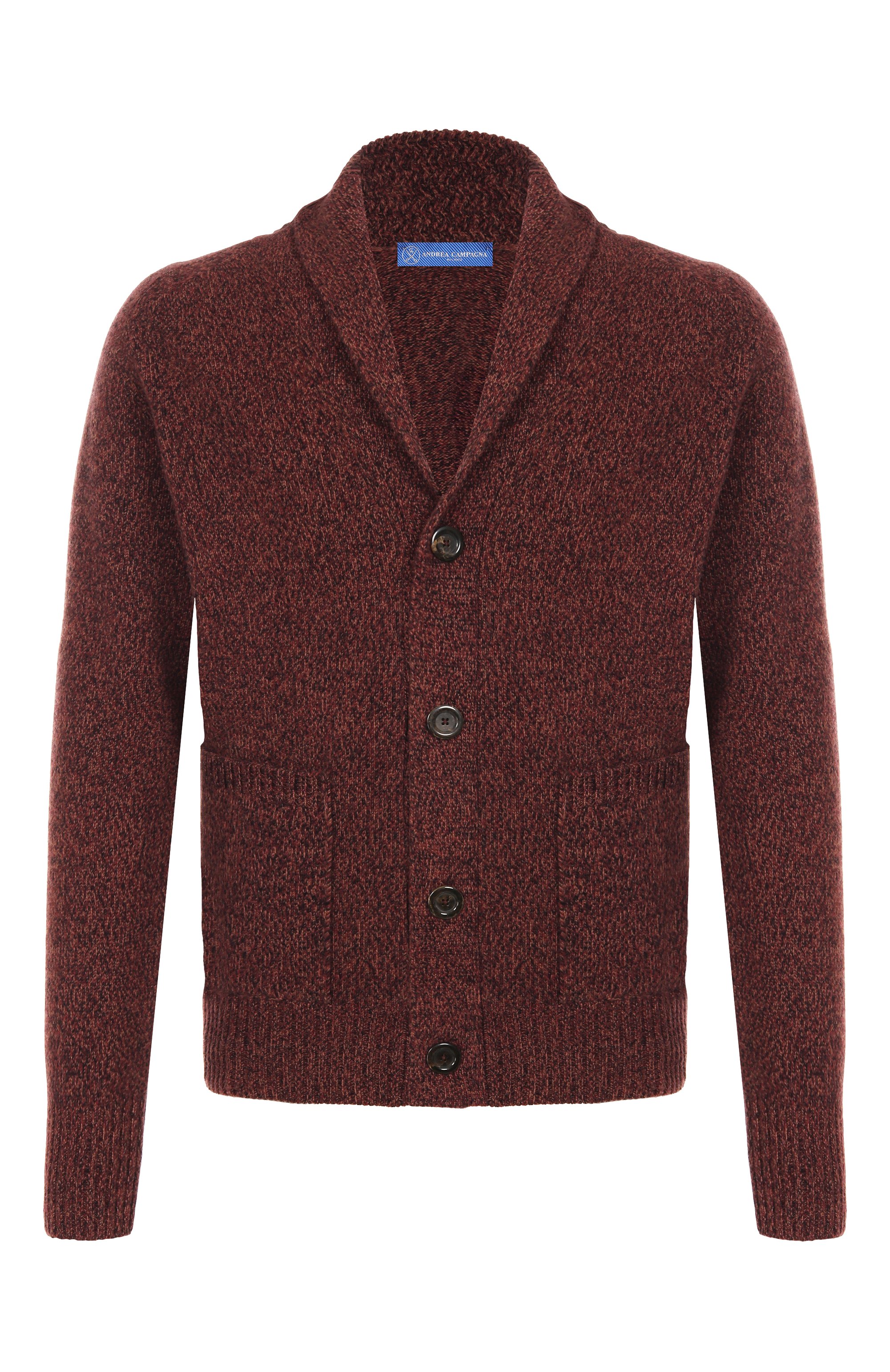Шерстяной кардиган ANDREA CAMPAGNA темно-коричневого цвета по цене 69300 руб., арт. M5625-6452T, фото 1 Шерстяной кардиган ANDREA CAMPAGNA, арт. M5625-6452T, фото 1