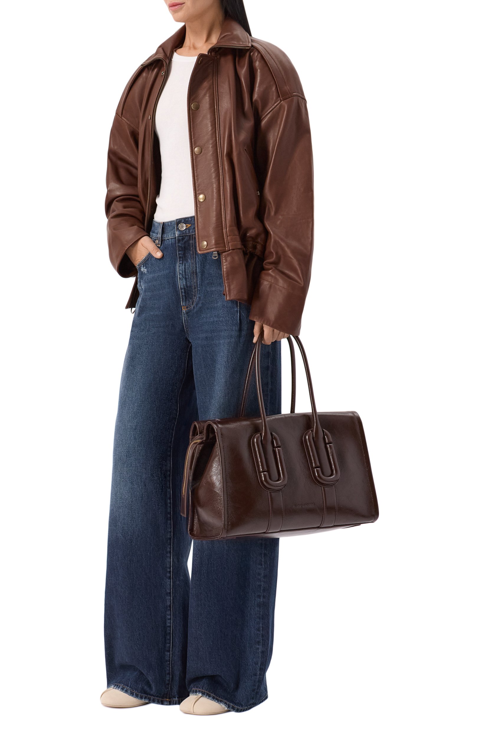 Сумка the carryall MARC JACOBS (THE) темно-коричневого цвета по цене 89950 руб., арт. 2F6HTT003H01, фото 3 Сумка the carryall MARC JACOBS (THE), арт. 2F6HTT003H01, фото 3