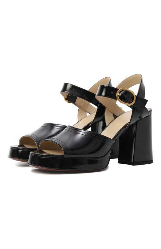 Кожаные босоножки Fawcette 100 Valentino 7W2S0MI1/ZJM Чёрный 7W2S0MI1/ZJM