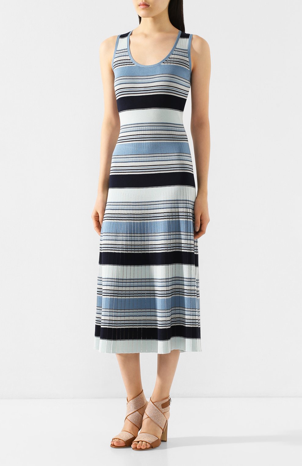 Платье из смеси шелк а и хлопка LORO PIANA, арт. FAI9430, фото 3