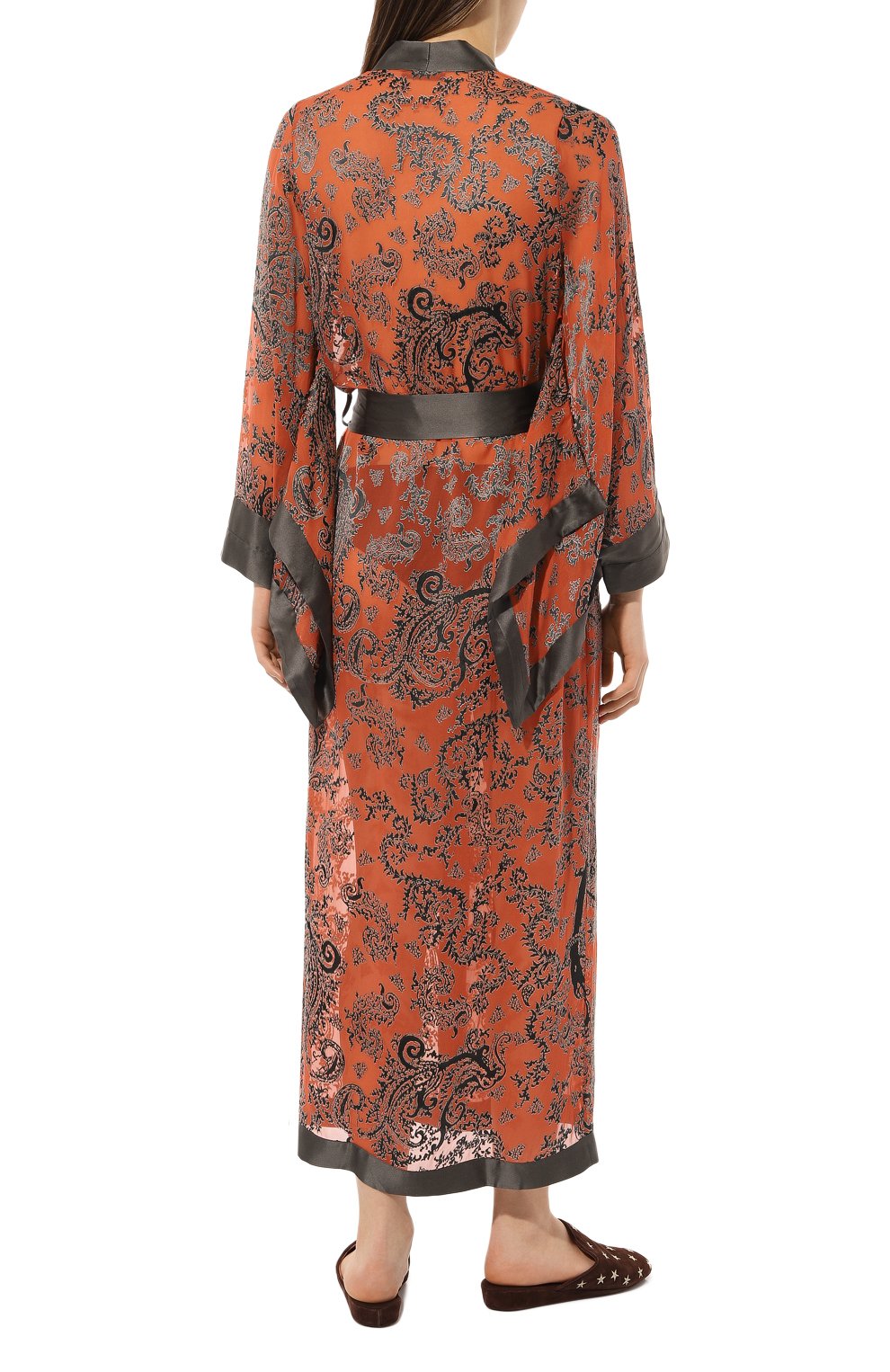 Халат из шелка и вискозы MARJOLAINE, арт. 2STE2201, фото 4