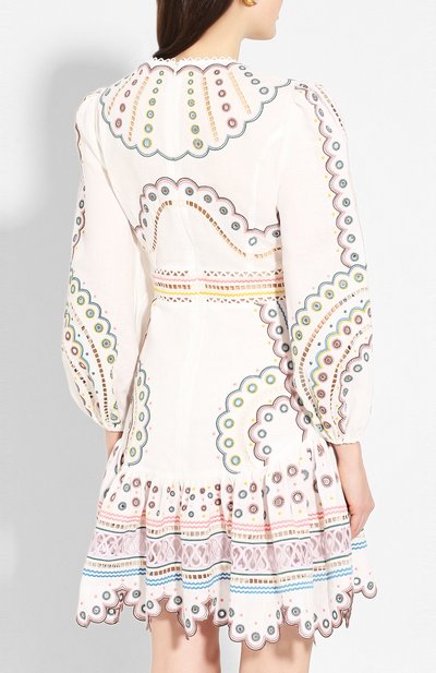 Платье из смеси льна и хлопка ZIMMERMANN, арт. 7282DPEG, фото 4