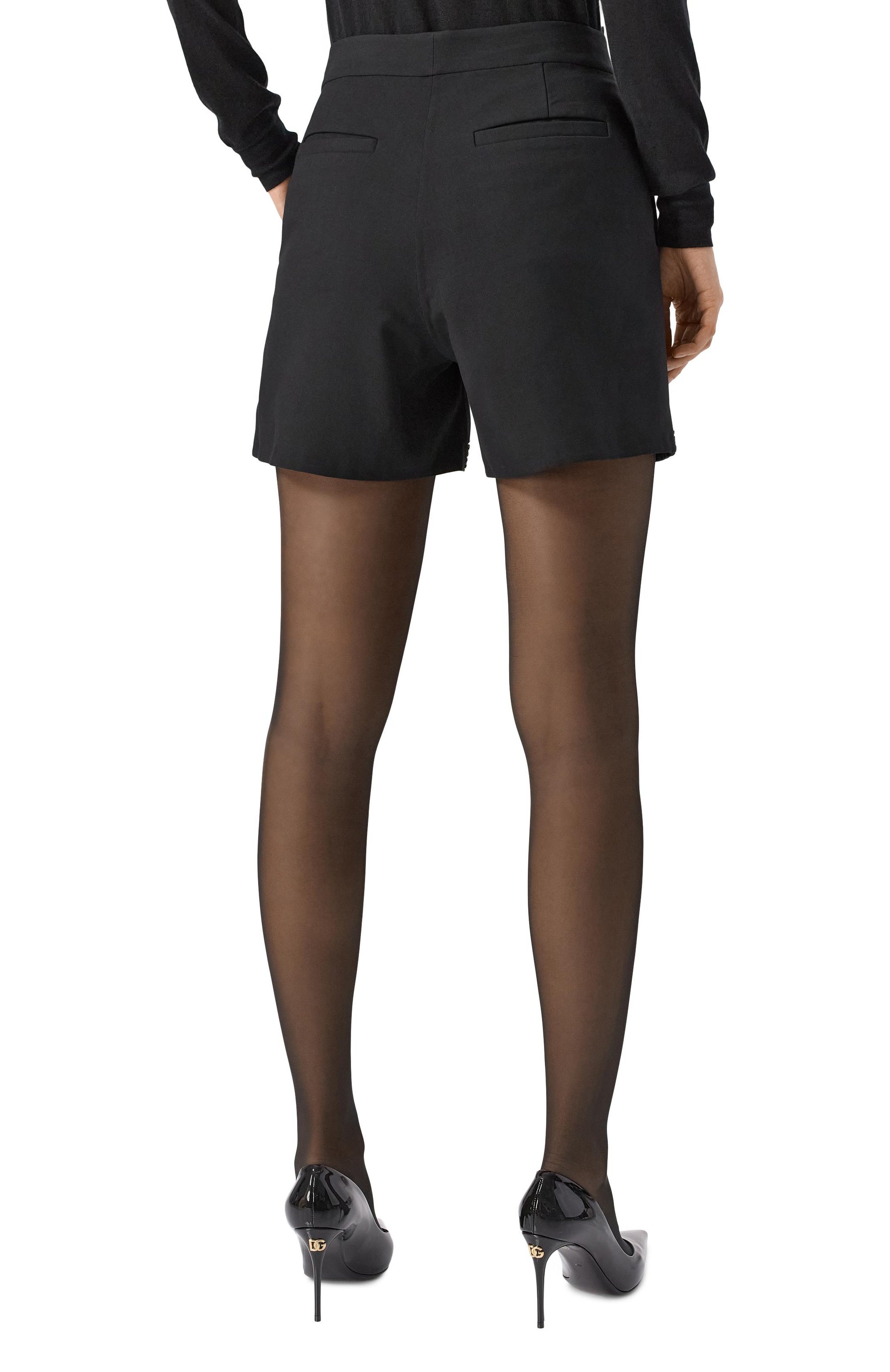 Шерстяные шорты MVST черного цвета по цене 218500 руб., арт. TXBST-Y438, фото 4 Шерстяные шорты MVST, арт. TXBST-Y438, фото 4