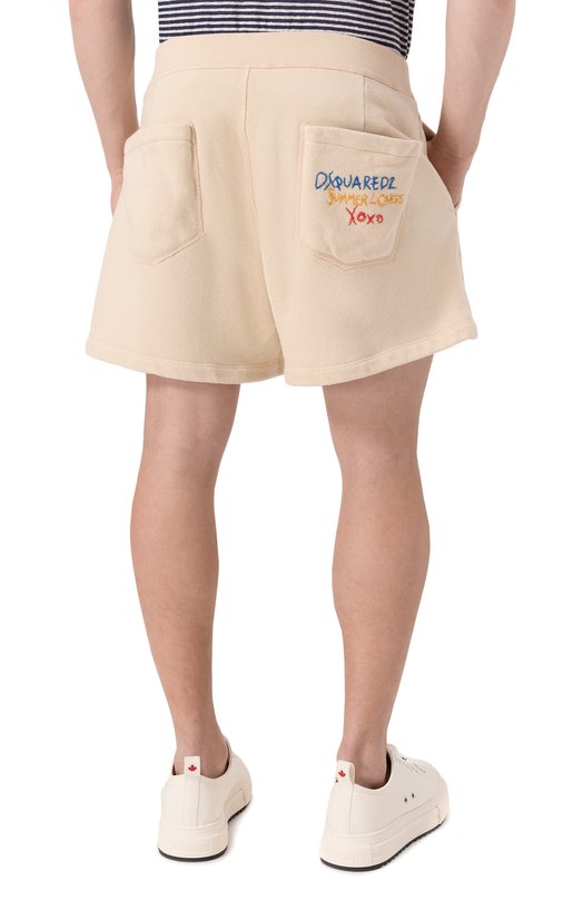 Хлопковые шорты Dsquared2 S78MU0056/S25140 Бежевый  S78MU0056/S25140 Фото 4