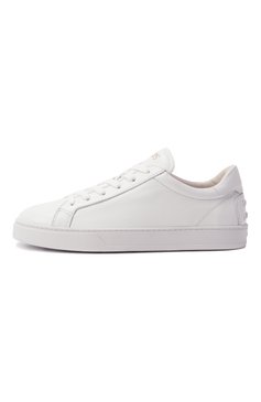 Женские кожаные кеды TOD’S белого цвета, арт. XXW04L0HZ40/JUS | Фото 4 (Материал внутренний: Натуральная кожа; Материал внешний: Натуральная кожа; Подошва: Платформа; Стили: Кэжуэл; Кросс-КТ: Низкие; Материал утеплите�ля: Без утеплителя; Автоматизация ТО: Проставлено; Автоматизация состава: Проставлено)