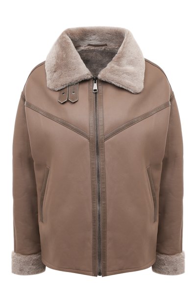 Женская дубленка из овчины MANZONI24, арт. 23M1292-S21