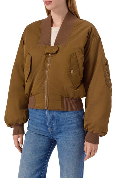 Бомбер CHLOÉ светло-коричневого цвета по цене 299500 руб., арт. CH25AVE16113, фото 3 Бомбер CHLOÉ, арт. CH25AVE16113, фото 3