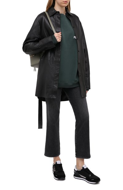 Текстильные кроссовки EMPORIO ARMANI черного цвета по цене 28050 руб., арт. X3X058/XM511, фото 2 Текстильные кроссовки EMPORIO ARMANI, арт. X3X058/XM511, фото 2