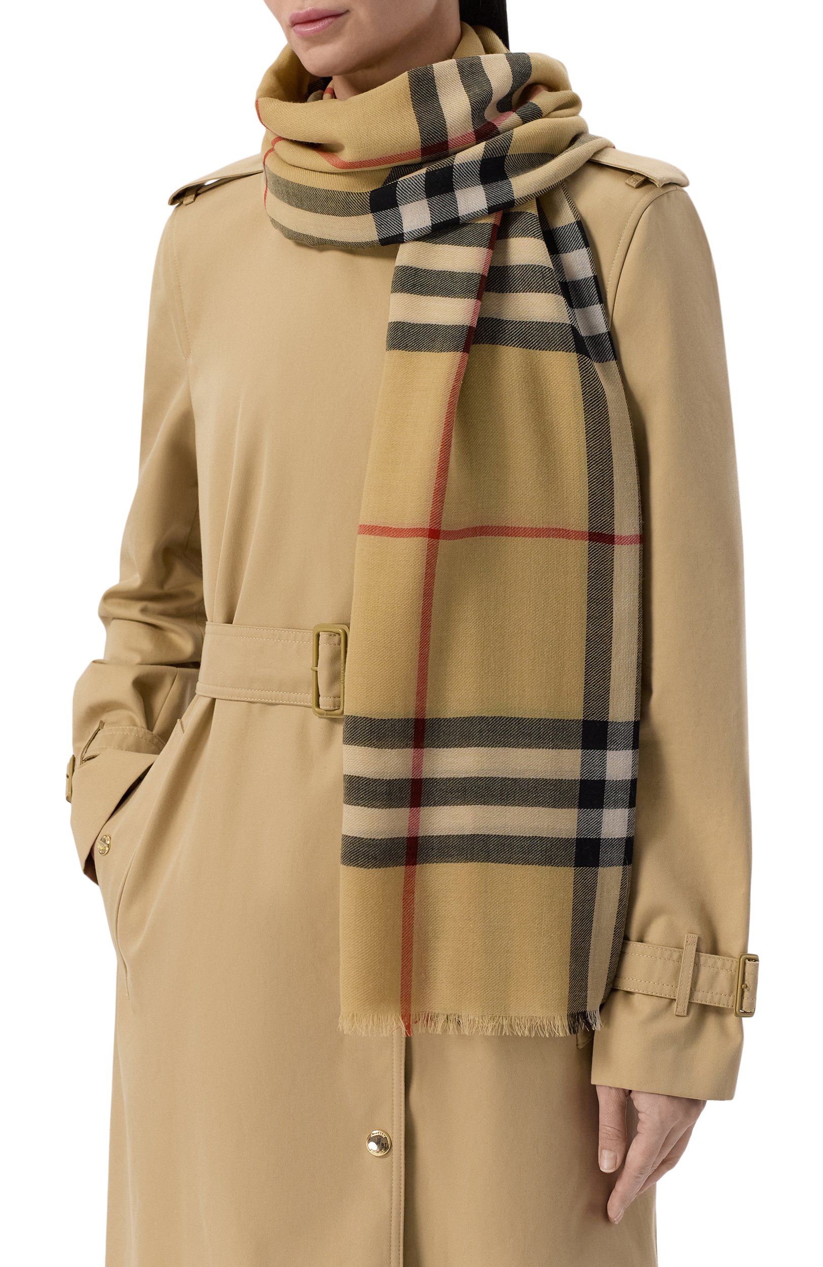 Шерстяной шарф BURBERRY, арт. 8122127, фото 2