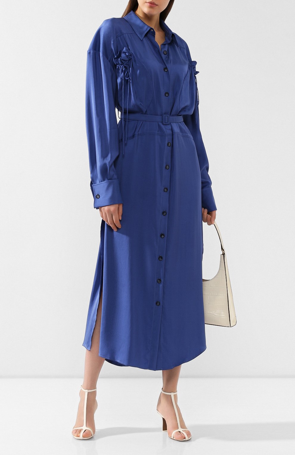 Платье из смеси вискозы и шелка JACQUEMUS, арт. 193DR07/18370, фото 2