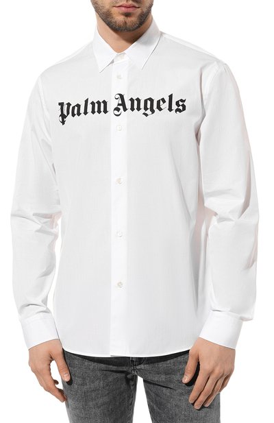 Хлопковая рубашка PALM ANGELS, арт. PMGA099C99FAB0010110, фото 3