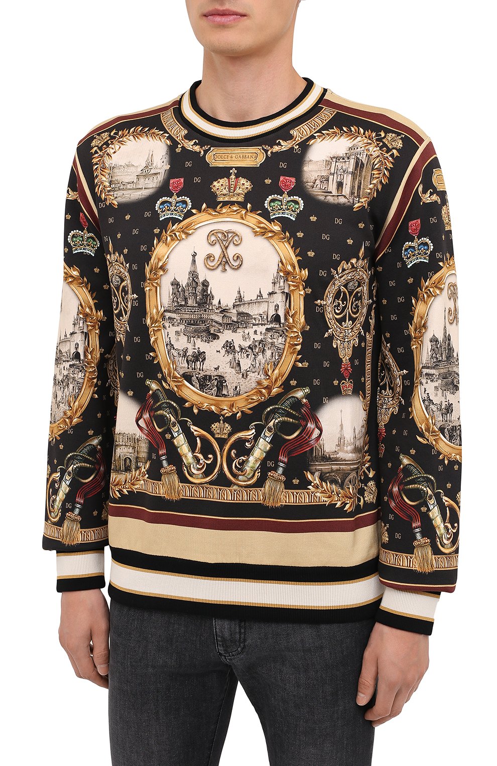 Хлопковый свитшот DOLCE & GABBANA, арт. I9493M/HI7E8, фото 3