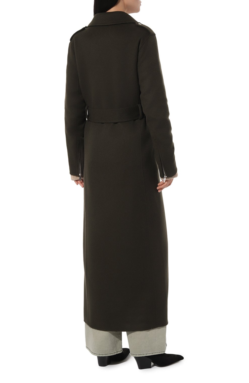 Шерстяное пальто P.A.R.O.S.H. хаки цвета по цене 99500 руб., арт. LEAK23-D431568, фото 4 Шерстяное пальто P.A.R.O.S.H., арт. LEAK23-D431568, фото 4