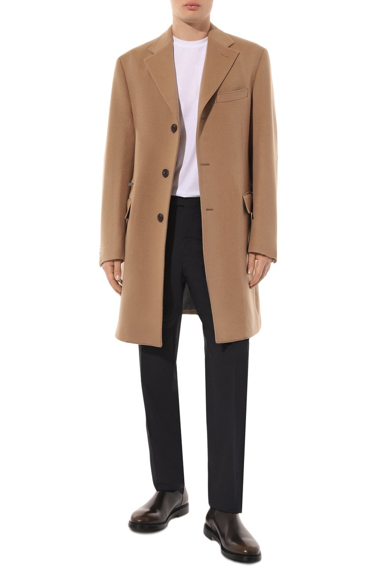 Мужские шерстяные брюки ZEGNA темно-синего цвета, арт. C27F08/75TB12 | Фото 2 (Длина (брюки, джинсы): Стандартные; Материал внешний: Шерсть; Случай: Повседневный; Стили: Кэжуэл; Автоматизация состава: Проставлено; Автоматизация ТО: Проставлено)