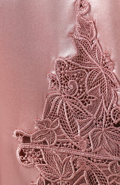 Шелковый халат FLEUR OF ENGLAND розового цвета по цене 59750 руб., арт. FT1463, фото 5 Шелковый халат FLEUR OF ENGLAND, арт. FT1463, фото 5