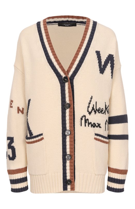 Кардиган Weekend Max Mara BLAS0NE Кремовый BLAS0NE