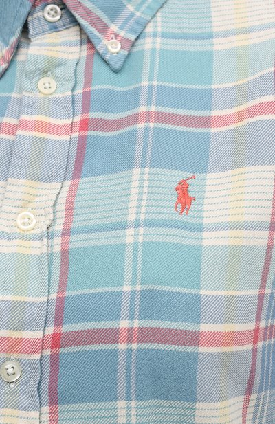 Хлопковая рубашка POLO RALPH LAUREN зеленого цвета по цене 12050 руб., арт. 211801083, фото 5 Хлопковая рубашка POLO RALPH LAUREN, арт. 211801083, фото 5