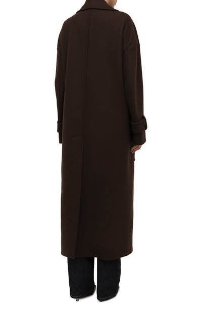 Шерстяное пальто THE ATTICO темно-коричневого цвета по цене 227000 руб., арт. 214WCC21/W025, фото 4 Шерстяное пальто THE ATTICO, арт. 214WCC21/W025, фото 4