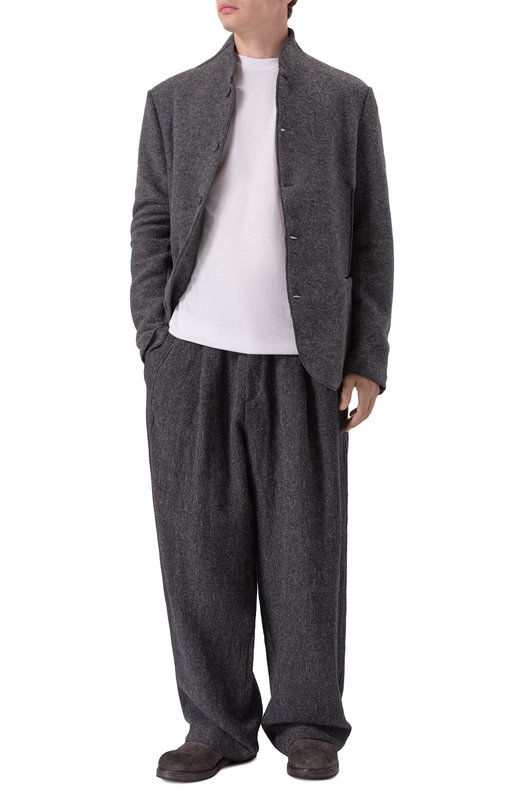 Брюки из шерсти и льна Andrea Ya'aqov 25M0RC40B/W00L CASHMERE Серый  25M0RC40B/W00L CASHMERE Фото 2