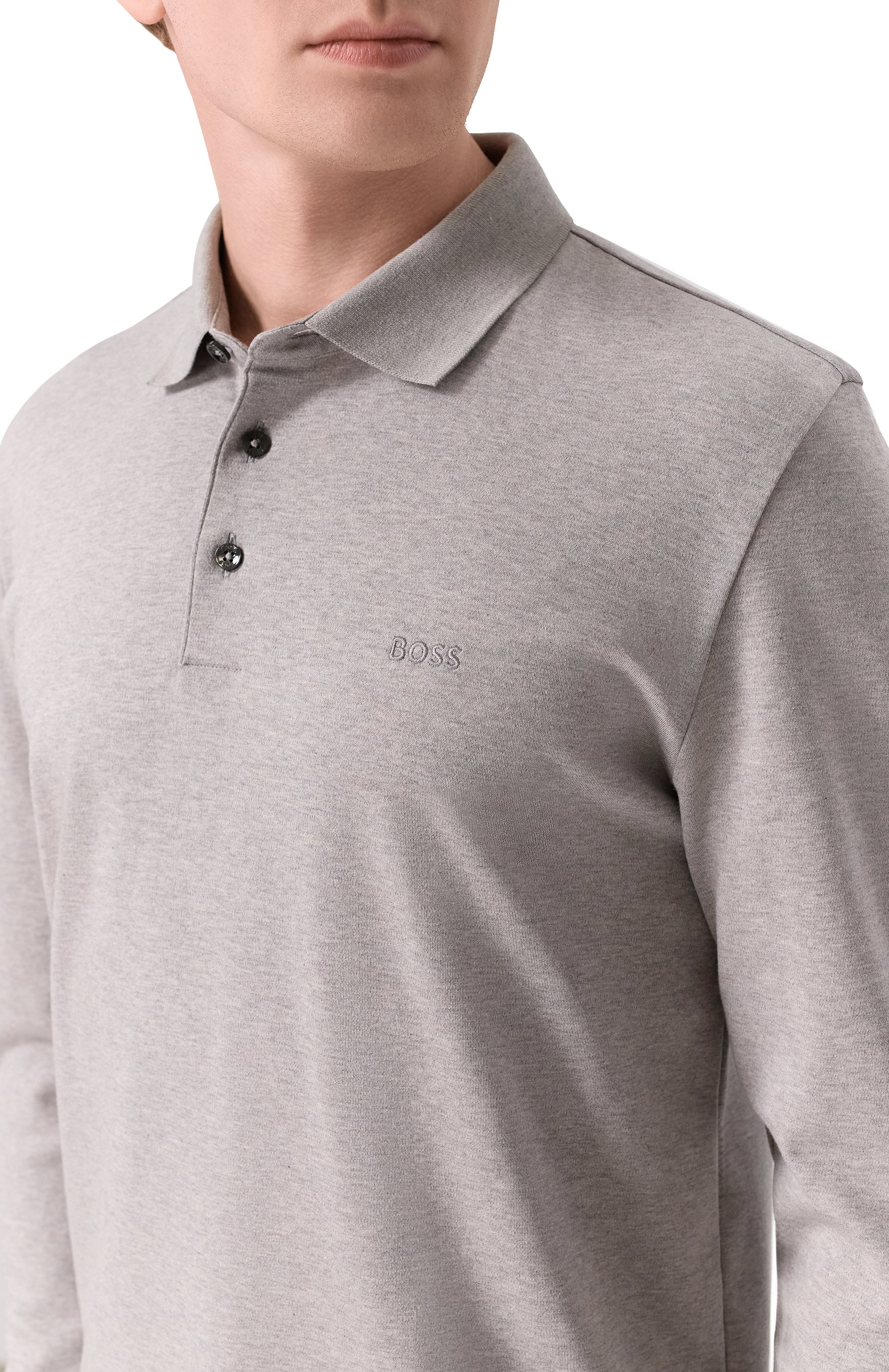 Хлопковое поло BOSS, арт. 50468392, фото 5