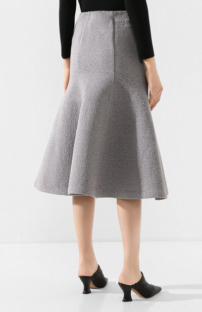 Хлопковая юбка VIKA GAZINSKAYA серого цвета по цене 54910 руб., арт. FW19-1820, фото 4 Хлопковая юбка VIKA GAZINSKAYA, арт. FW19-1820, фото 4