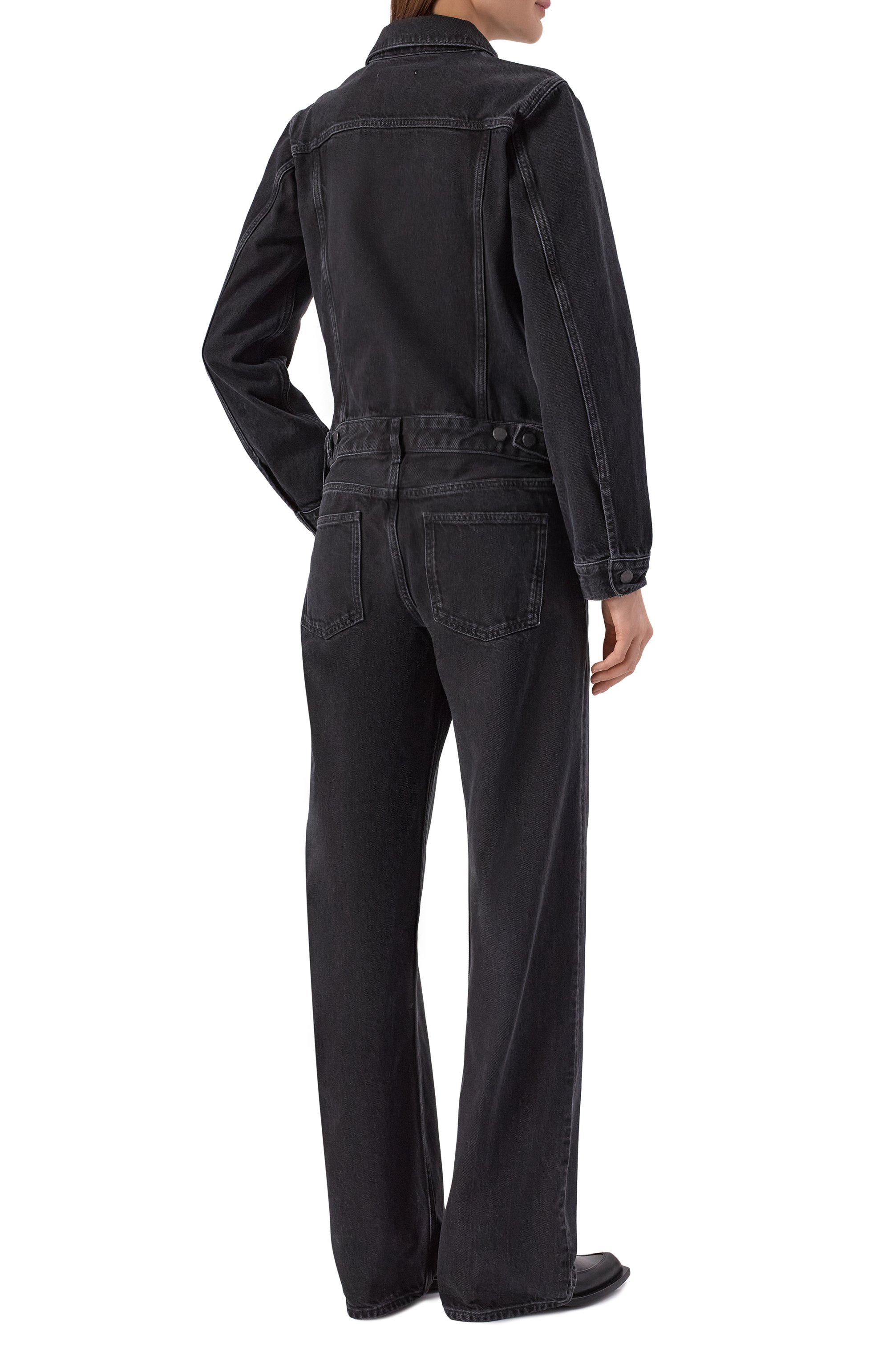 Джинсовый комбинезон esther AGOLDE черного цвета по цене 79950 руб., арт. A8036-1817, фото 4 Джинсовый комбинезон esther AGOLDE, арт. A8036-1817, фото 4