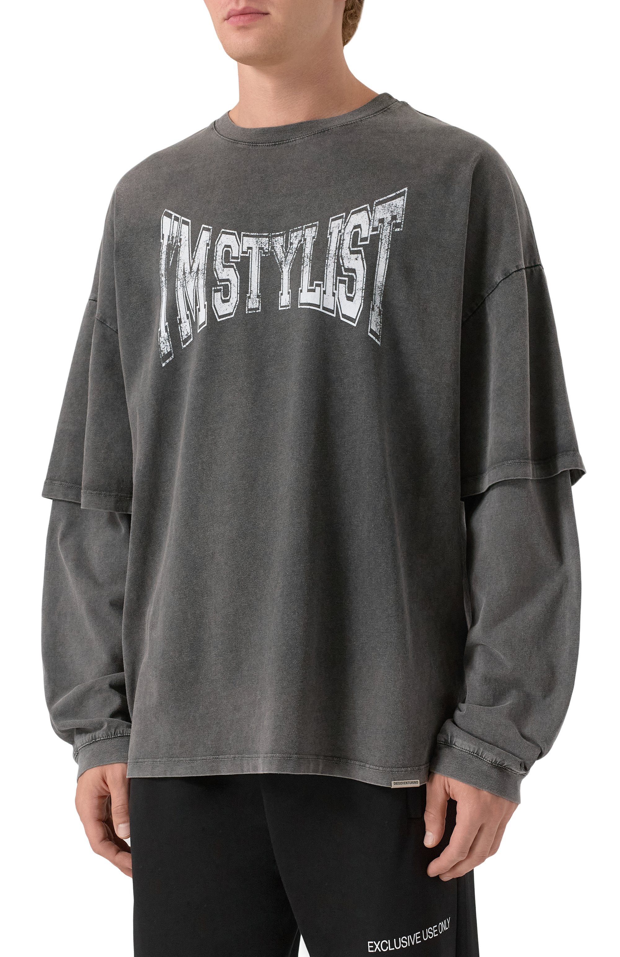 Хлопковый лонгслив DIEGO VENTURINO, арт. DVTS-MLCSTYL, фото 3