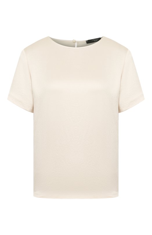 Атласный топ Weekend Max Mara AMBURG0 Кремовый AMBURG0
