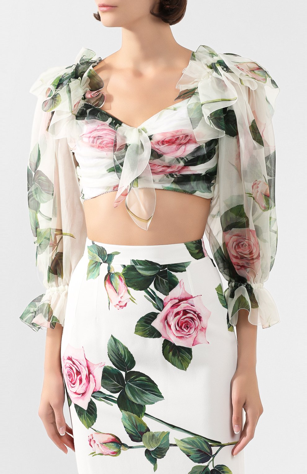 Шелковый топ DOLCE & GABBANA, арт. F74E5T/HS19T, фото 3