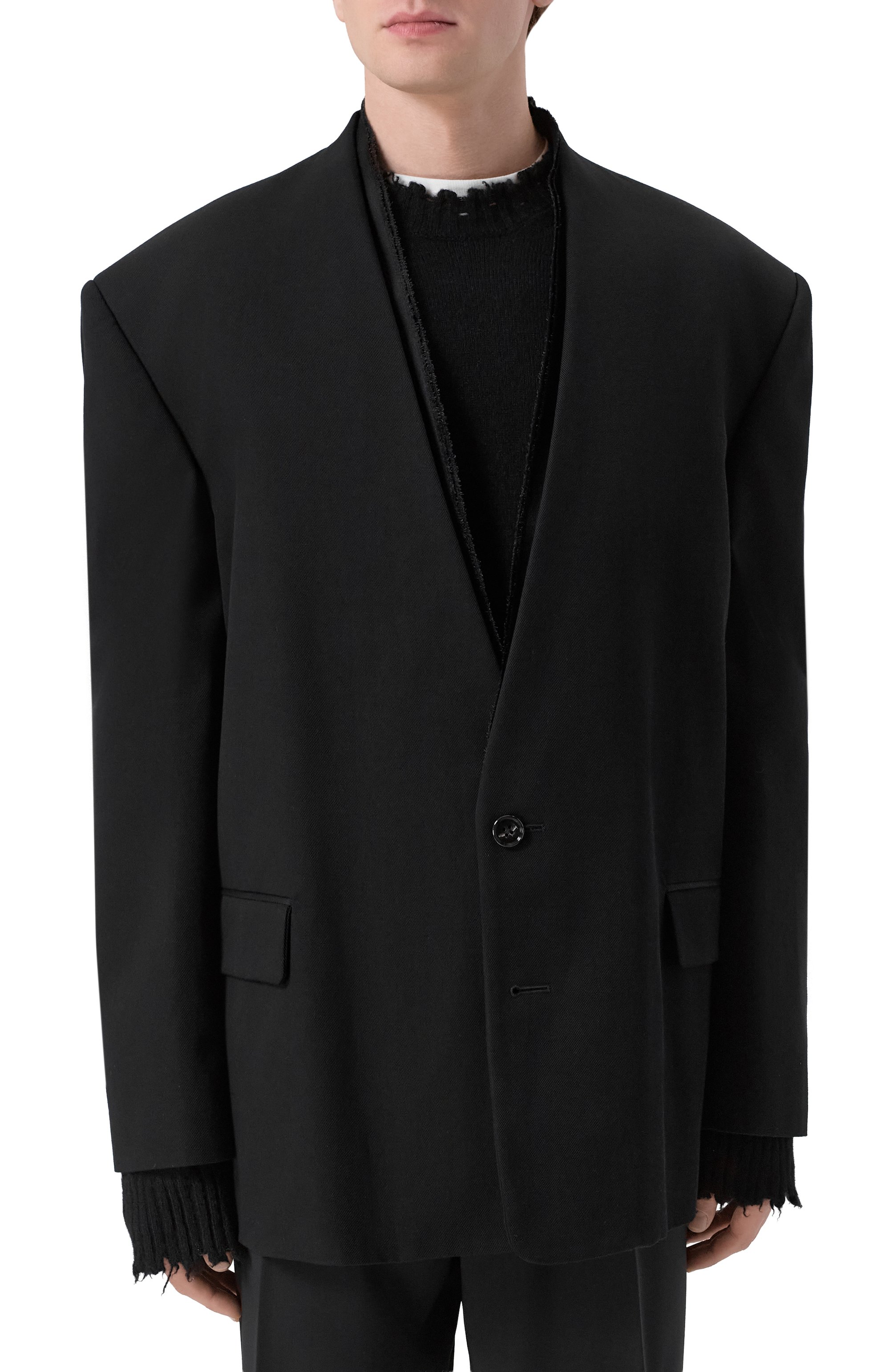 Хлопковый пиджак ANN DEMEULEMEESTER, арт. B0013481/FA696, фото 3