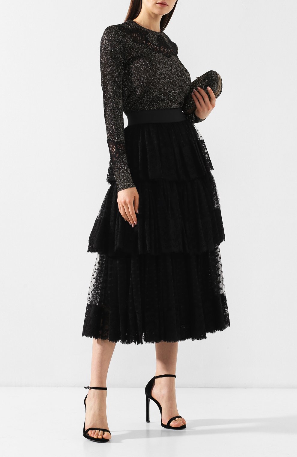 Многослойная юбка-миди DOLCE & GABBANA, арт. F4A6XT/FLMJT, фото 2