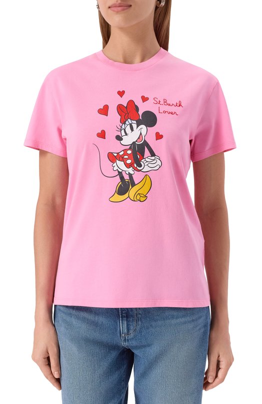 Хлопковая футболка MC2 Saint Barth x Disney MC2 Saint Barth STBW EMILIE/06749H Розовый  STBW EMILIE/06749H Фото 3