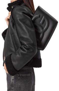 Женская сумка-тоут dg logo small DOLCE & GABBANA черного цвета, арт. BB7337/AW576 | Фото 2 (Материал: Натуральная кожа; Сумки-технические: Сумки-шопперы; Размер: small)