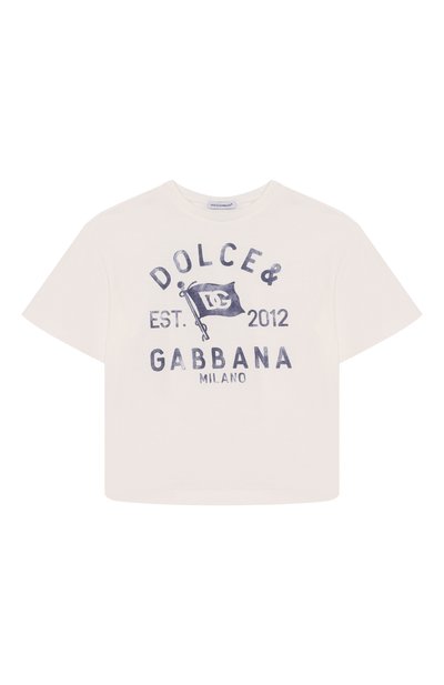 Хлопковая футболка DOLCE & GABBANA, арт. L4JTHV/G70IH/8-14