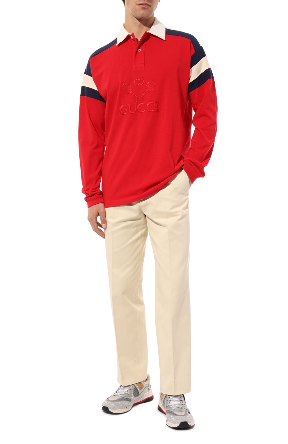 Хлопковое поло GUCCI, арт. 573260 XJA6E, фото 2