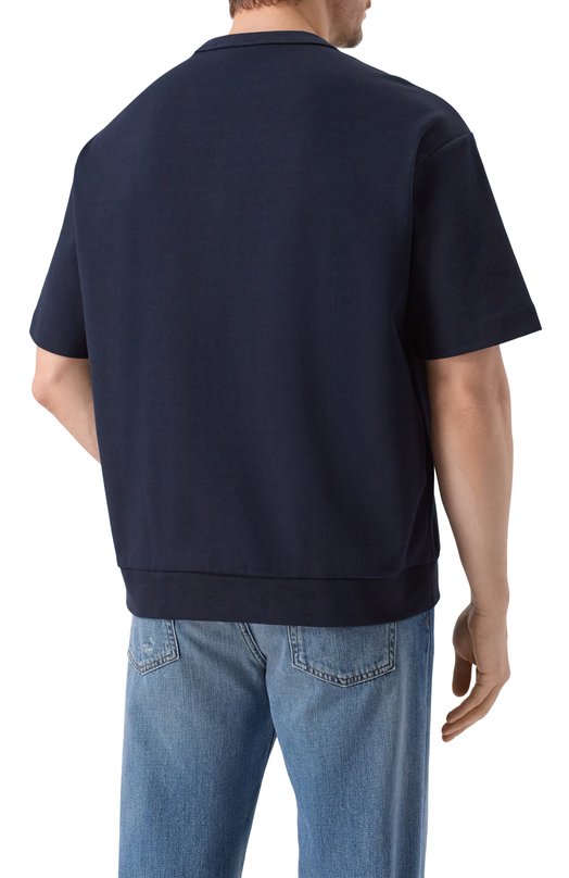 Хлопковая футболка BOSS 50554243 Синий  50554243 Фото 4