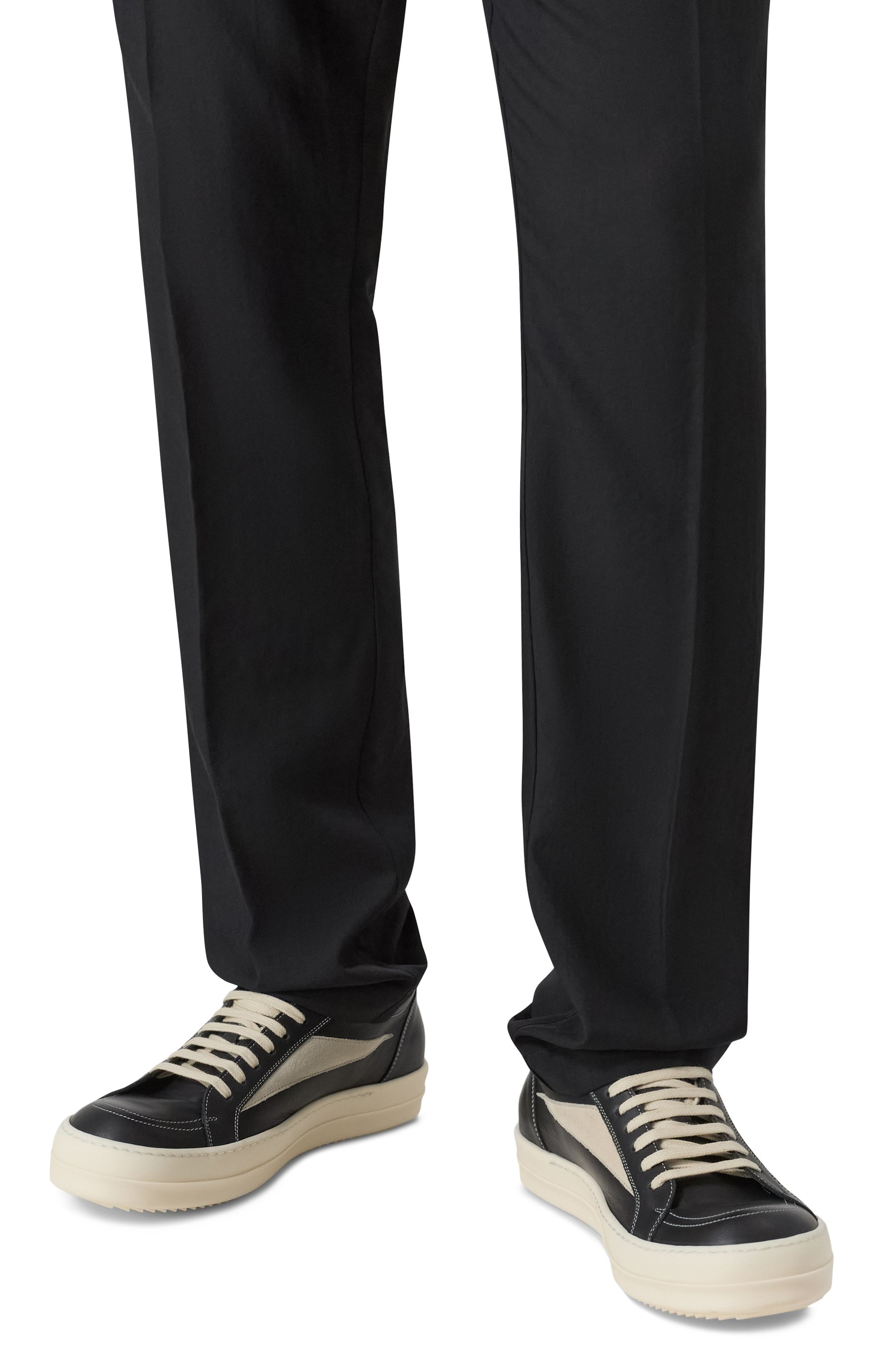 Кожаные кеды concordians vintage RICK OWENS черно-белого цвета по цене 98700 руб., арт. RU02E1897/LC0LVS, фото 3 Кожаные кеды concordians vintage RICK OWENS, арт. RU02E1897/LC0LVS, фото 3