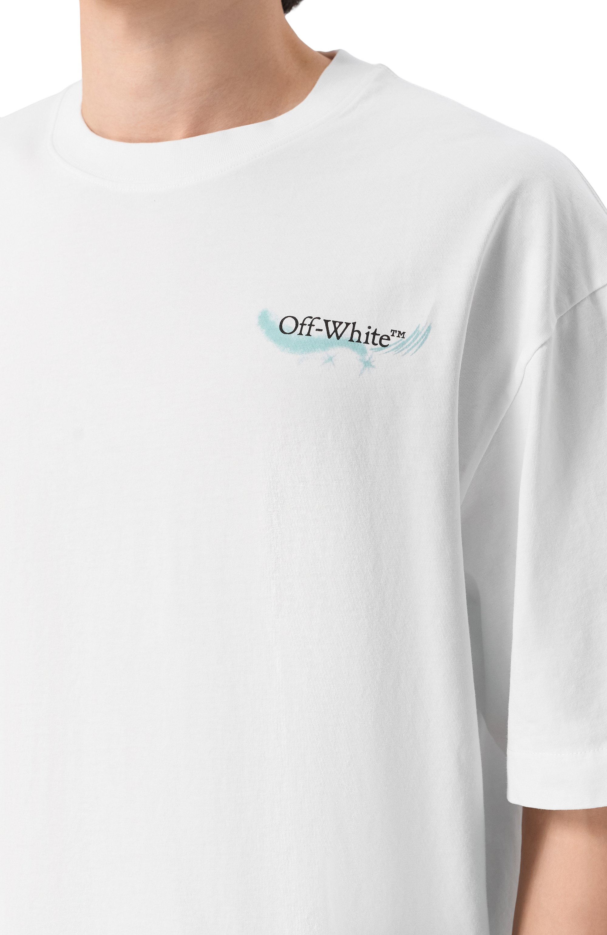 Хлопковая футболка OFF-WHITE, арт. 0MAA120S26JER00E, фото 5